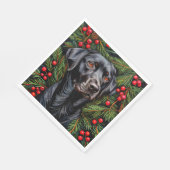 Weihnachtshund Serviette (Ecke)