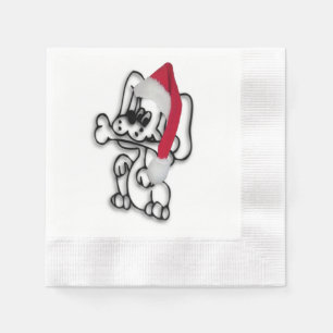 Weihnachtshund Serviette