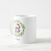 Weihnachtshund Shih Tzu Weihnachtsmann Haustier Kaffeetasse (Vorderseite Links)