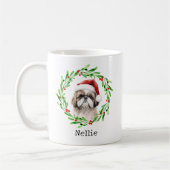 Weihnachtshund Shih Tzu Weihnachtsmann Haustier Kaffeetasse (Links)