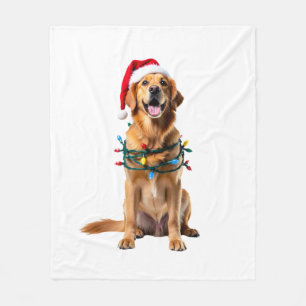 Weihnachtshund-Shirt, Weihnachten Golden Retriever Fleecedecke