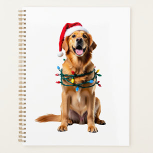 Weihnachtshund-Shirt, Weihnachten Golden Retriever Planer