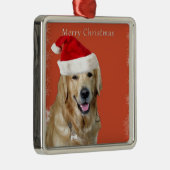 Weihnachtshund Silbernes Ornament (Rechts)