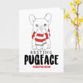 Weihnachtshund spielt Weihnachtslieder, die den Mo Karte (Gelbe Blume)