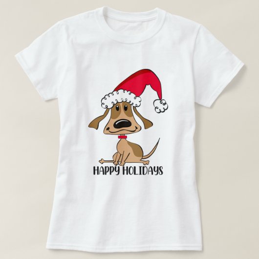 Weihnachtshund T-Shirt (Design vorne)