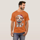 Weihnachtshund T-Shirt (Vorne ganz)