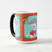 Weihnachtshund Verwandlungstasse (Vorderseite Links)