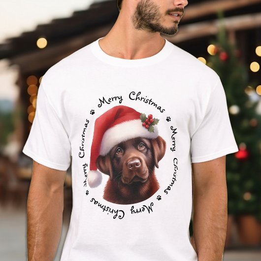 Weihnachtshund Weihnachtsschokolade Labrador Retri T-Shirt