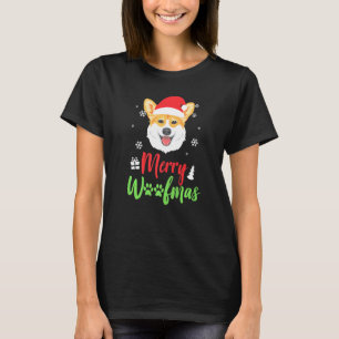 Weihnachtshund Welsh Corgi Fröhliche Woofmas T-Shirt