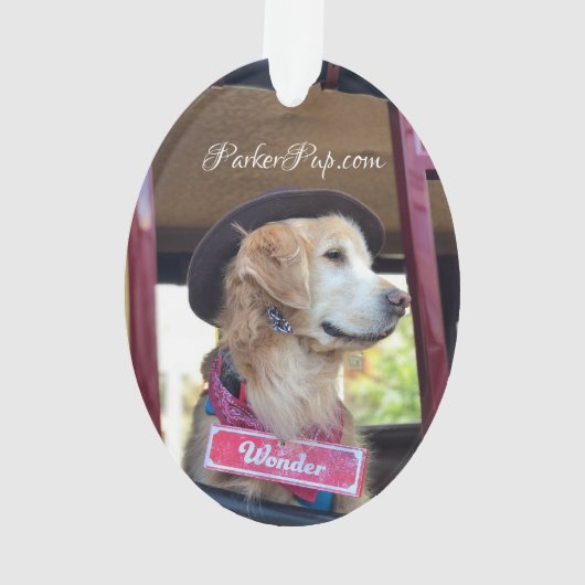 Weihnachtshund - Wunder Ornament (Rückseite)