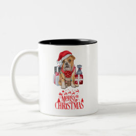 Weihnachtshund Zweifarbige Tasse