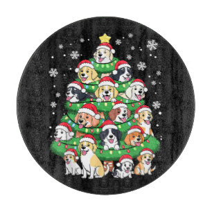 Weihnachtshundbaum - Niedliche Fröhliche Weihnacht Schneidebrett