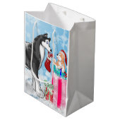Weihnachtshündchen! Mittlere Geschenktüte (Vorderseite Schrägansicht)