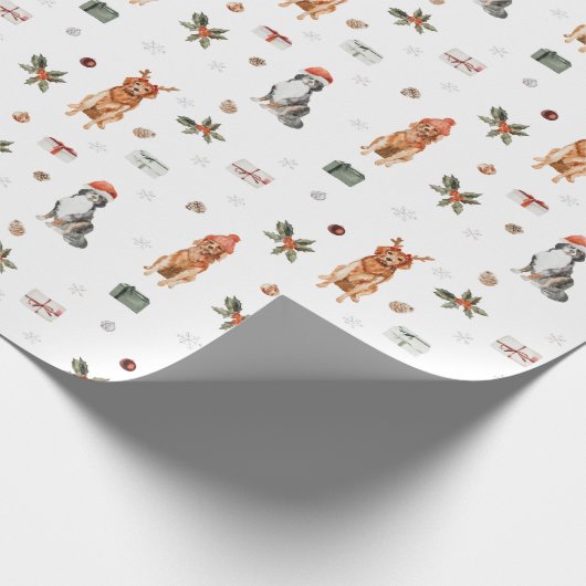 Weihnachtshunde 1 geschenkpapier (Ecke)