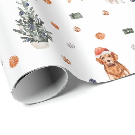 Weihnachtshunde 2 geschenkpapier (Rolleneckpunkt)