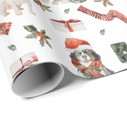 Weihnachtshunde 3 geschenkpapier (Rolleneckpunkt)