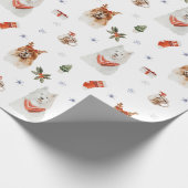 Weihnachtshunde 4 geschenkpapier (Ecke)