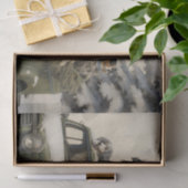 Weihnachtshunde auf einem altmodischen Auto Seidenpapier (Geschenk)