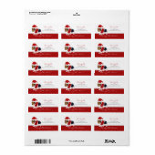 Weihnachtshunde Babydusche Adressaufkleber (Vorne)