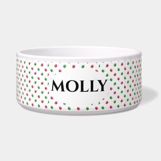 Weihnachtshunde Bowl Paw Prints Napf