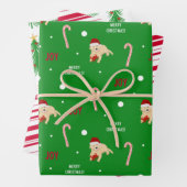 Weihnachtshunde Crab Candy Canes Geschenk Wrap Set Geschenkpapier Set (Beispiel)