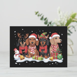 Weihnachtshunde Dachshund Liebhaber Hunde Mama  Feiertagskarte