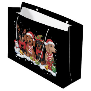 Weihnachtshunde Dachshund Liebhaber Hundemama Große Geschenktüte