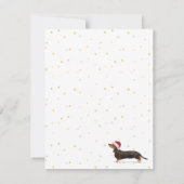 Weihnachtshunde Dackel Gold Saison Gruß (Rückseite)