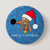 Weihnachtshunde Dackel Hund Button (Vorderseite)