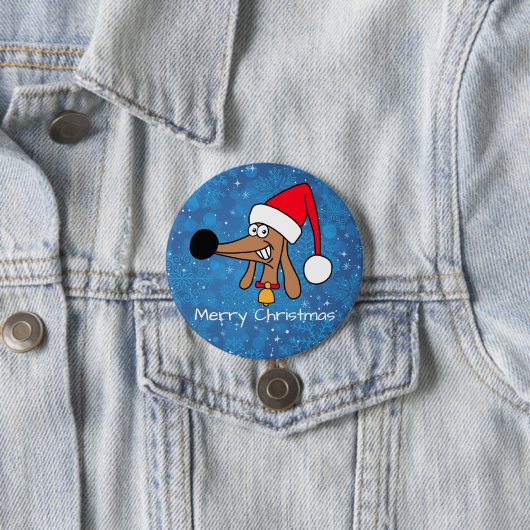 Weihnachtshunde Dackel Hund Button (Beispiel)