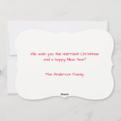 Weihnachtshunde Dackel Hund Feiertagskarte (Rückseite)