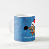 Weihnachtshunde Dackel Hund Kaffeetasse (Vorderseite Links)