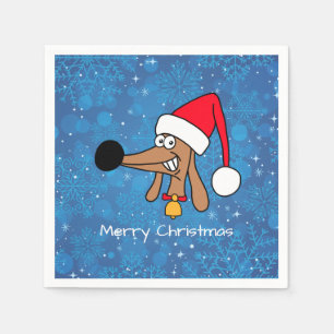 Weihnachtshunde Dackel Hund Serviette