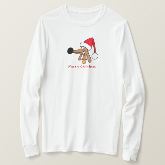 Weihnachtshunde Dackel Hund T-Shirt (Design vorne)