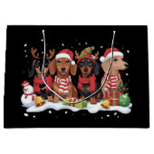 Weihnachtshunde Dackel Lover Hund Mama Große Geschenktüte (Vorderseite)