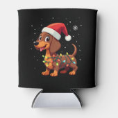 Weihnachtshunde Dackel Weihnachten Dackel 3 Dosenkühler (Vorderseite)