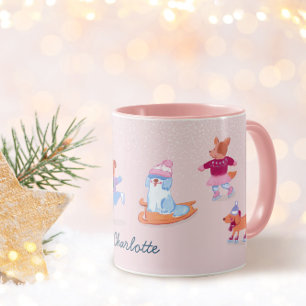 Weihnachtshunde Eislaufen Namen Tasse
