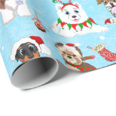 Weihnachtshunde feiern geschenkpapier (Rolleneckpunkt)