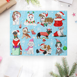 Weihnachtshunde feiern puzzle
