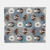 Weihnachtshunde Fleecedecke (Vorderseite (Horizontal))