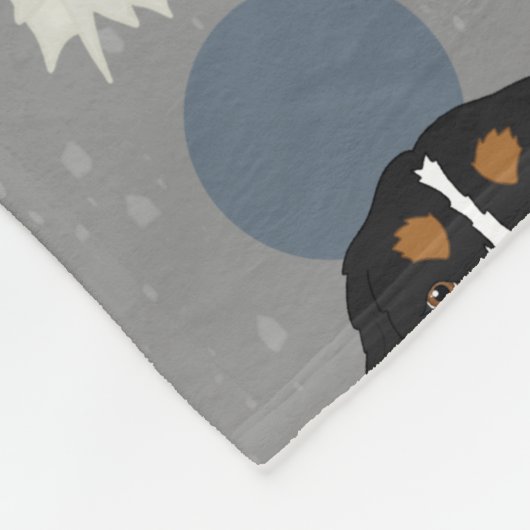 Weihnachtshunde Fleecedecke (Ecke)