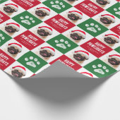 Weihnachtshunde-Foto Geschenkpapier (Ecke)