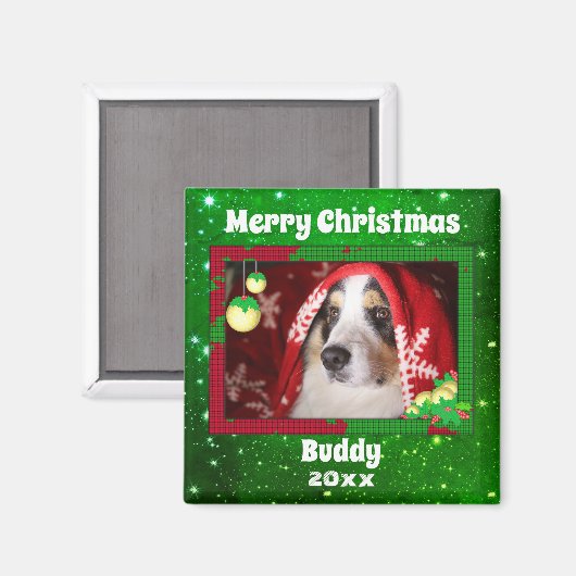 Weihnachtshunde Foto Niedliches Geschenk Magnet (Vorderseite/Rückseite)