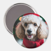 Weihnachtshunde Foto Template Round Kühlschrank Magnet (Vorderseite/Rückseite)