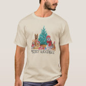Weihnachtshunde, frohe Woofmas-T - Shirt (Vorderseite)