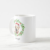 Weihnachtshunde Gelbe Labrador Labrador Retriever Kaffeetasse (Vorderseite Links)