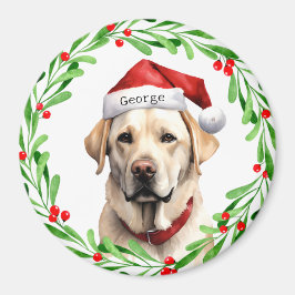 Weihnachtshunde Gelbe Labrador Labrador Retriever  Magnet