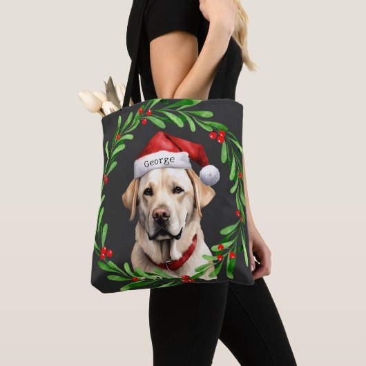 Weihnachtshunde Gelbe Labrador Labrador Retriever Tasche (Von Nahem)