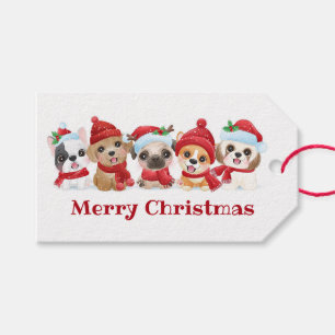 Weihnachtshunde Geschenkanhänger