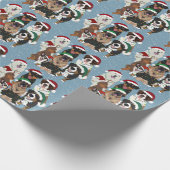 Weihnachtshunde Geschenkpapier (Ecke)